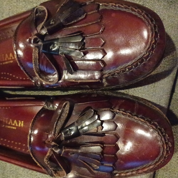 Vintage Cole Haan Men’s Tassel Burgundy Leather Loafers size 8, - Picture 7 of 7